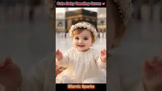Cute flower baby reading Quran #islamicshorts #baby