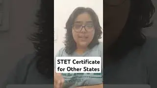 STET Certificate for Other States #stet #certificate #students #biharstet #exam #certificatestet