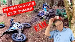 SCHOOLED BY A 65 YEAR OLD ENDURO RIDER - Enduro Valley Crowborough