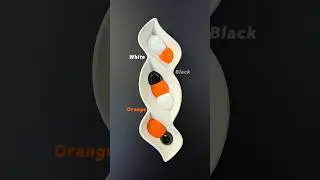 White + Orange & Black Color Mixing 😍🎨 #colormixing #paintmixing #asmr #art #shorts  #painting
