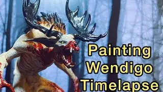 Painting wendigo figure/timelapse #wendigo #painting #modelpainting  #timelapse #3dprinting #art