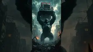 Angry Gorilla SMASHES a Truck in One Slam! | Epic AI Destruction #4kai #gorillatag #shorts