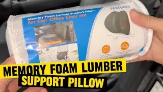 Ergonomic Lumbar Pillow &ndash; Cooling Ice-Silk Cover, Memory Foam Support for Driving & Office Chairs