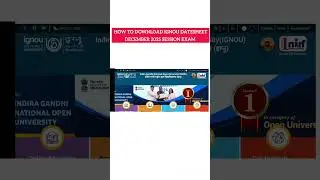 How to download IGNOU Datesheet for December 2025 Exam #ignouexam #ignou2025 #datesheet2025 #ignou