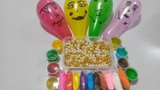 Small Colorful Balloons _Clay _Slime asmr Stysfing video Fun with Balloon