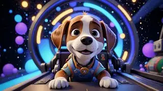 Three Space Puppies Fly Rocket High | Fun Space Adventure Song Kids | Rhymes and Preschool Learning