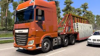DAF XF 530 Heavy Load: Concrete Slabs Transport - Euro Truck Simulator 2 | GP-Game