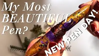 🖋️ New Fountain Pen Day! BENU Ambrosia Brown Orchid Review 🤎💜 | My Most Unique & Beautiful Pen?! 😱