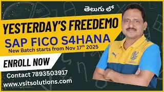 SAP S4 HANA FICO Tutorial | Free Demo | SAP FICO in Telugu | SAP FICO S4 HANA Training  #saps4hana