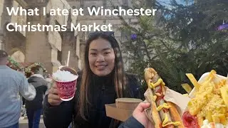 What I ate at Winchester Christmas Market | Cheesy Chips, Chocolate Orange Hot Chocolate, Hog Roast