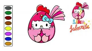 Hello Kitty Rooster drawing and coloring video @drawtube28