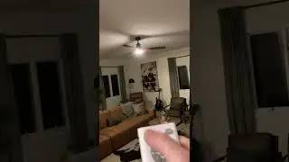 Operating overhead light in living room