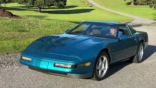 Rare 1995 Bright Aqua Metallic Corvette ZR-1 Drive By with 8.4k miles