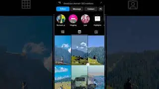 Swipe left on a reel to open the instagram profile 