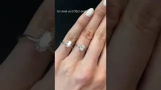1-carat oval vs 0.70-carat oval solitaire engagement ring