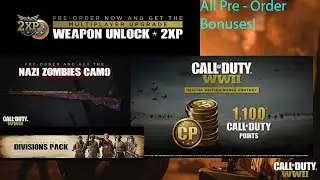 COD WW2 ALL PRE ORDER BONUSES YOU GET!!! FREE COD POINTS AND MORE!!!