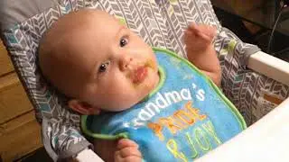 Baby Hadley Eating Green beans!