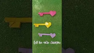 origami key heart #valentine #heart #key