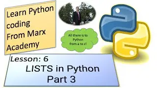 Lists 3 in Python-Comprehensions-Lists-For Loops and Matrix representation-Range-Learn Pyt Coding L6