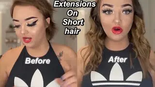 How to put clip in hair extensions on short, thin hair|2021| Ft. Maxfull Hair