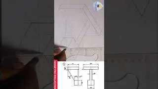 ISOMETRIC PROJECTION OF TWO VIEWS IN THIRD ANGLE PROJECTION. #isometricview