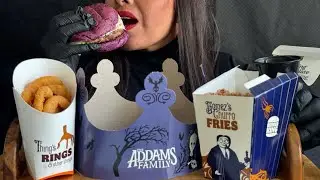 ASMR Trying The New Adams Family Purple Whopper Meal Mukbang