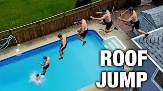 БЕЗУМНЫЙ ПРЫЖОК С КРЫШИ В БАССЕЙН!