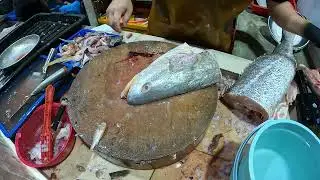 Giant Fish Cutting 🔥 Perfect Fillet Slicing | Satisfying Seafood Cutting ASMR 🐟🔪