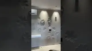 Stone engraved Maple leaves for accent wall ideas