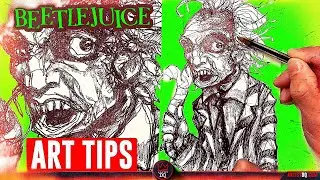 Unleash Your Creativity: Epic Beetlejuice Drawing with a Bic Pen!