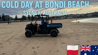 Cold weather at Bondi Beach