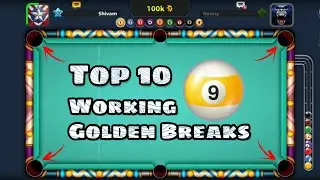 TOP 10 GOLDEN BREAKS IN 9 BALL POOL || VERSION 4.9.1 !!! 🎱❤️
