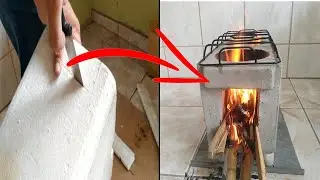 COMO FAZER UM FOGÃO DE LENHA PORTÁTIL FÁCIL,FÁCIL IDEIA COM AREIA E CIMENTO