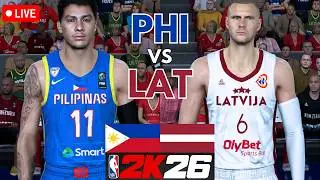 GILAS PILIPINAS Dream Team (50-22) vs LATVIA (39-32) | FIBA WORLD CUP 2026 | NBA 2K24