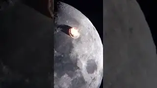 Asteroid Hitting moon #AstrMoon #mooncollision#lunarimpact