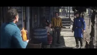Officer Morgan practices his shooting skills #rdr2