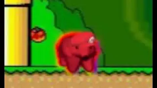 walking polar bear plays super mario