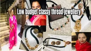 Low budget gold classy thread jewellery 💎👑💎