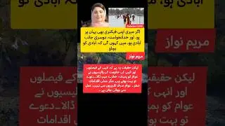 Maryam Nawaz Statement | Criticism on Politics & Reality Check
