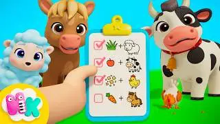 Animal Food Song 🥕🌿 1, 2, 3 Matching Animals with Food for Kids | HeyKids Nursery Rhymes