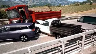 Impossible Log Wave Bridge Crossing Cars #709