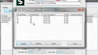Configuracion de Tarifas de Intervalos - CyberAdmin 5