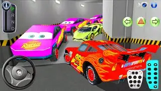 New McQueen car Stuck in Parking Garage - 3D Driving Class - 3D Driving Class Game - Car Game