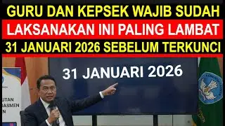 Breaking news guru sertifikasi dan non sertifikasi wajib bersiap batas waktu tanggal 31 Januari 2026