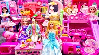 19 Minutes Satisfying with Unboxing Barbie Princess Cozy Bedroom Wardrobe Dress Up Toy Set Review