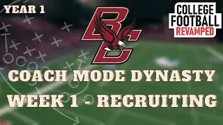 NCAA Football 14 Revamped | Week 1 Recruiting - Coach Mode Gameplay | Game 1