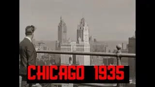 1935 HOME MOVIE VISIT TO CHICAGO & AMERICAN AIRLINES DC-2 FLIGHT  56314