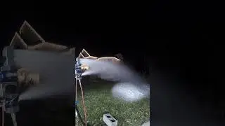 Forecaster Snow Gun with 2 pressure washers! Operating at about 2.6 GPM