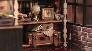 Magic Shop DIY Wooden Dollhouse Miniature Doll House Kit with Furniture Roombox Retro Home Model Toy