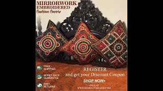 Hand-embroidered With Mirror Work Thrown Cushion Covers at Respect Origins